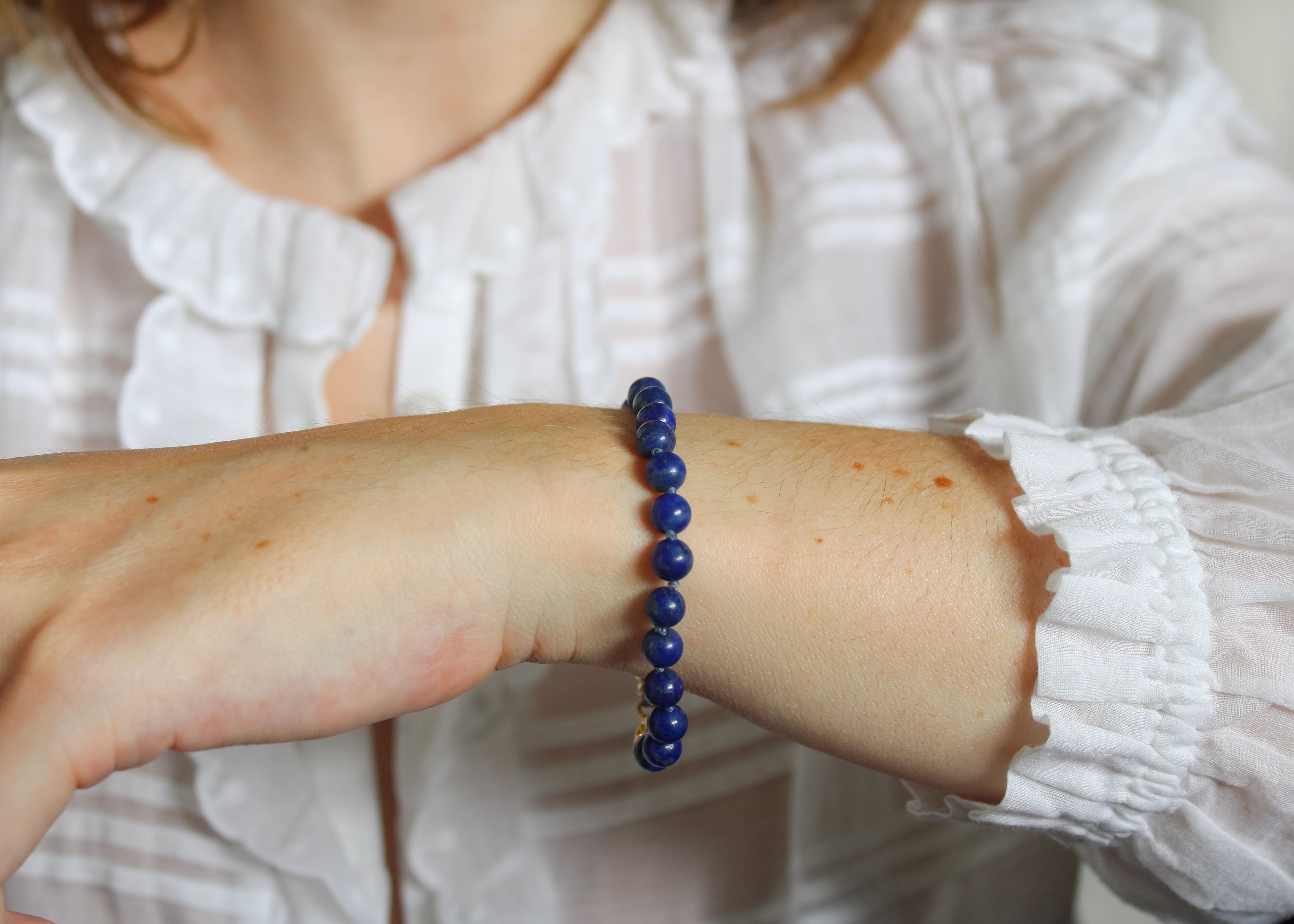 Lapis lazuli armband 'Ines'