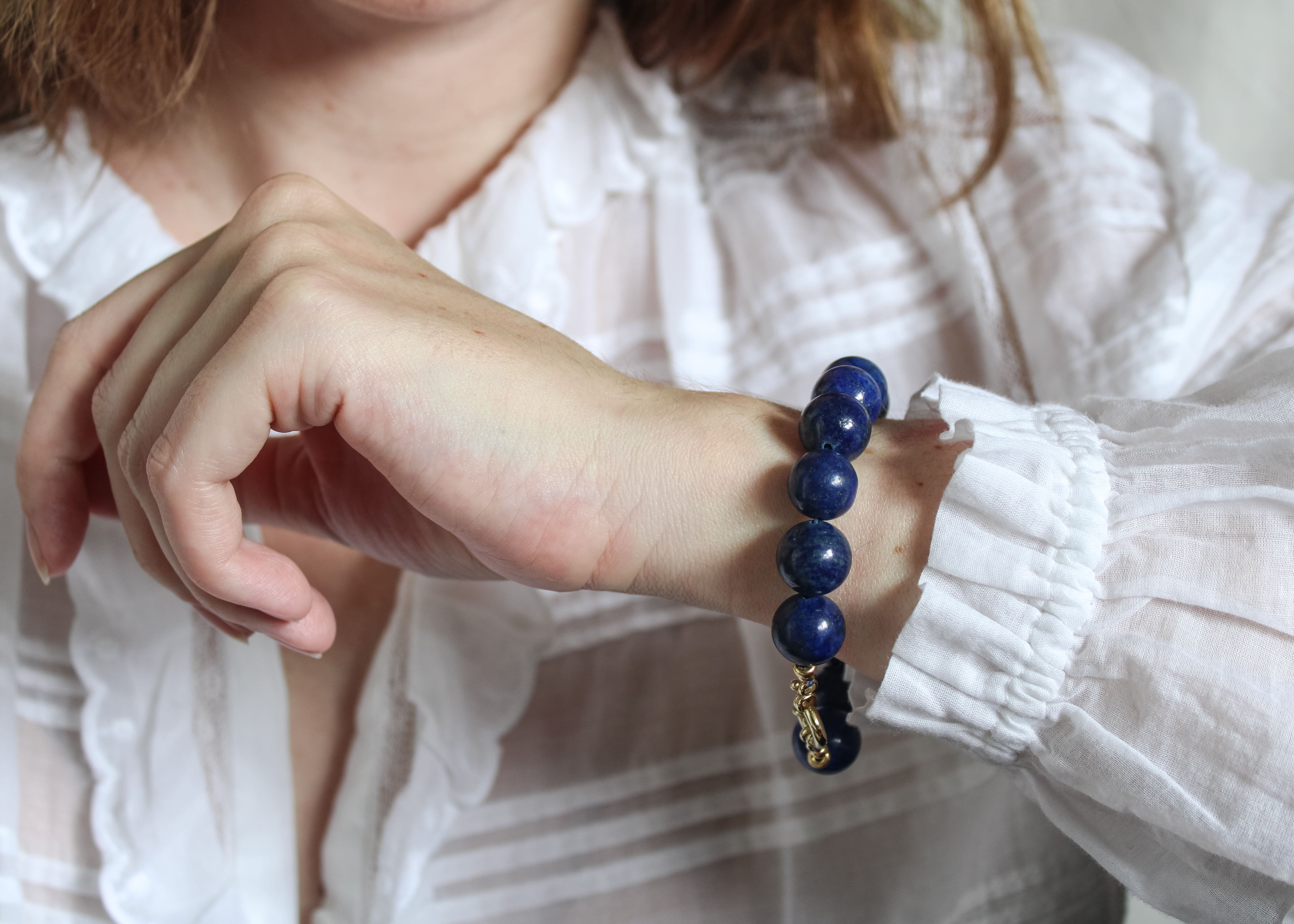 Lapis lazuli armband 'Mona'