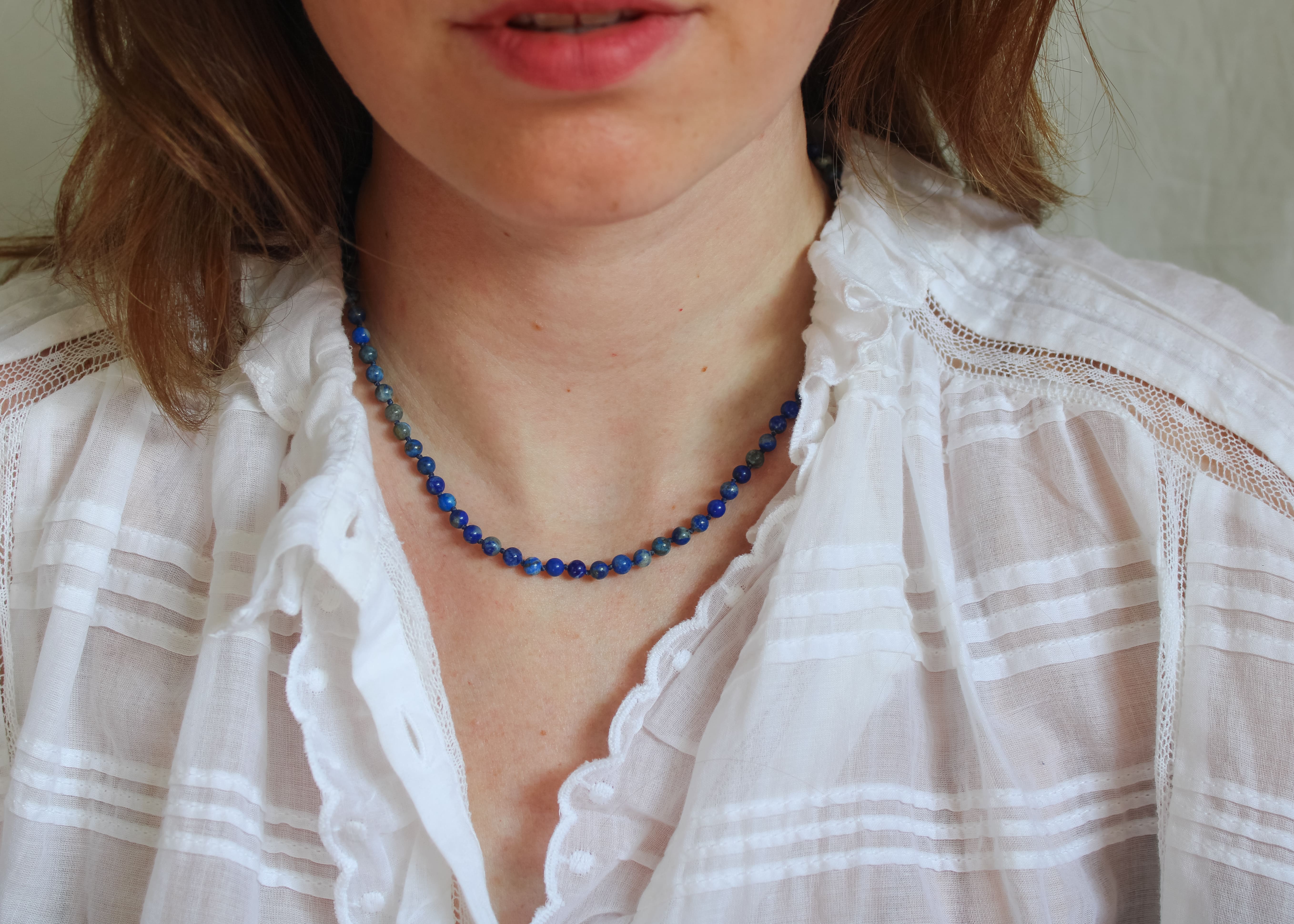 Lapis lazuli ketting 'Féline'