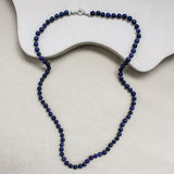 Matte lapis lazuli ketting 'Féline'