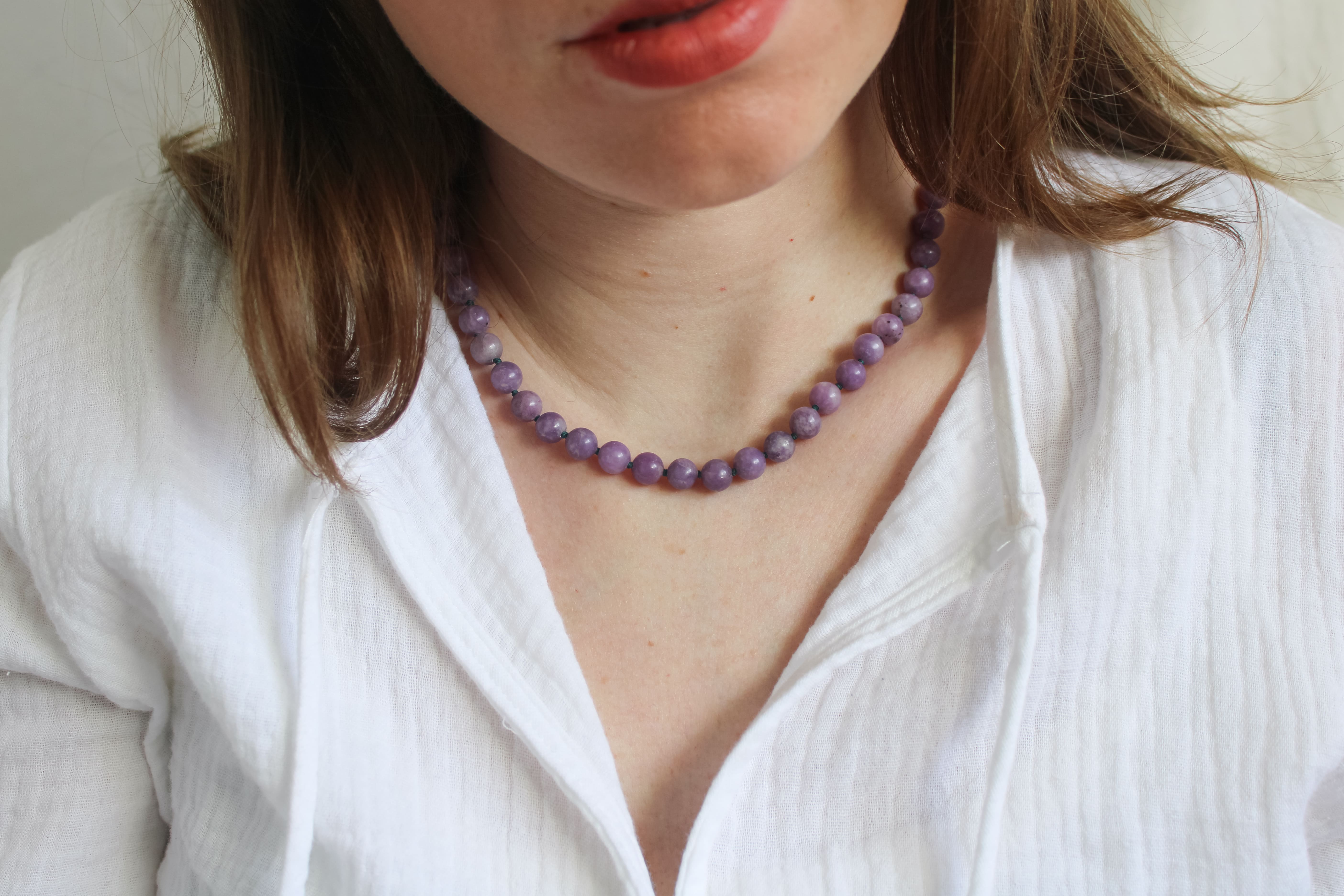 Lepidoliet ketting 'Emma'