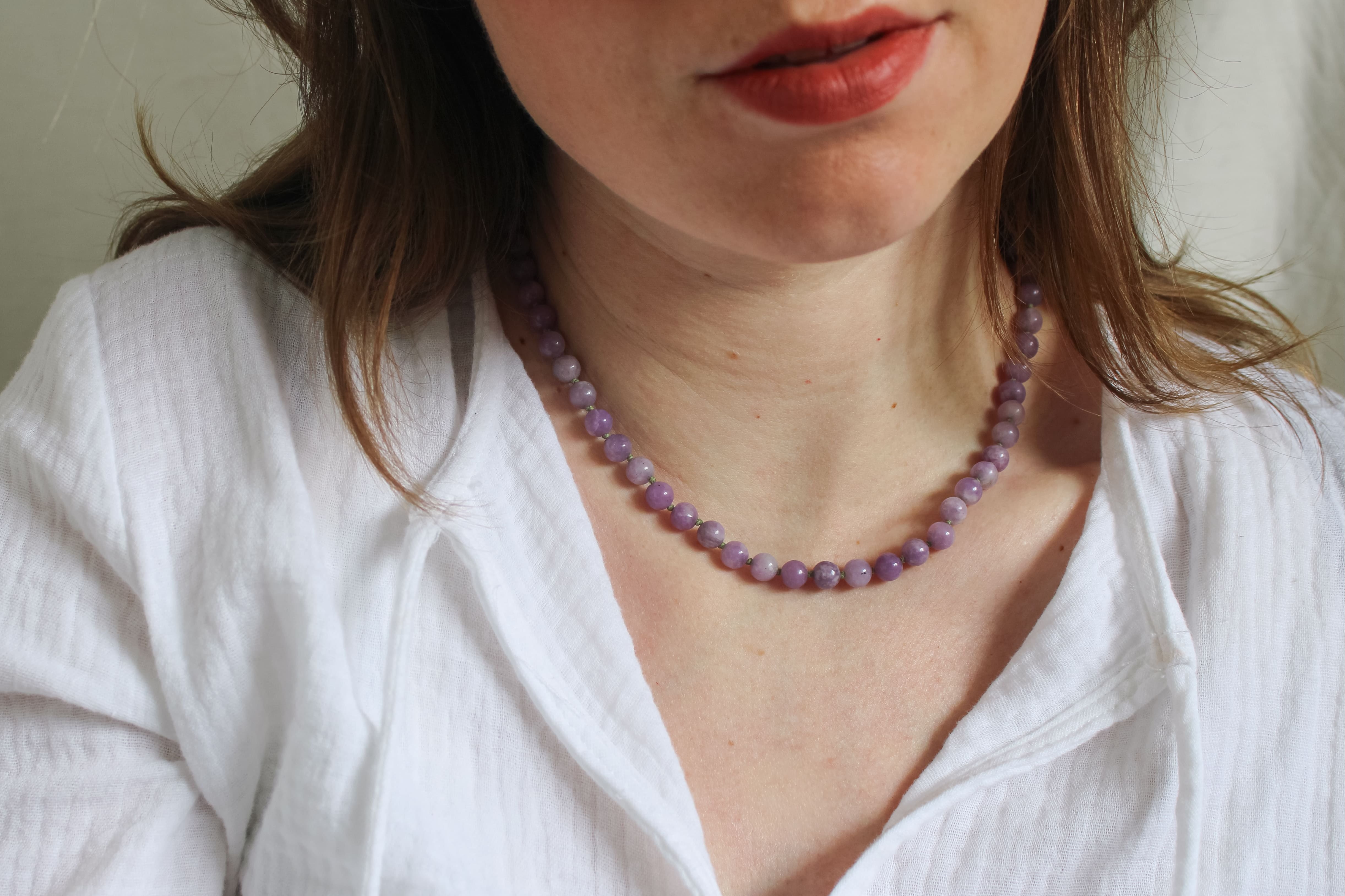 Lepidoliet ketting 'Ida'