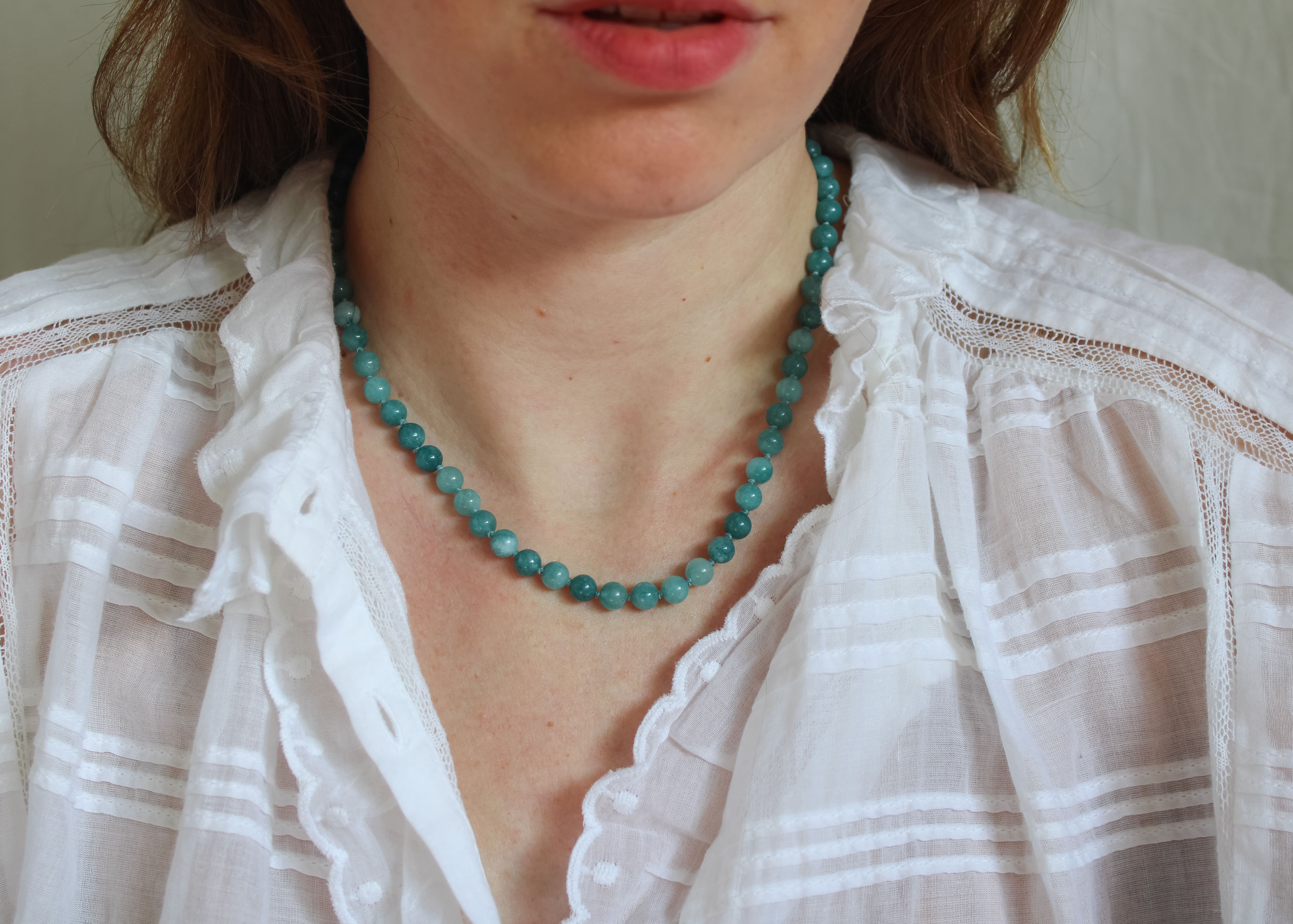 Lichte apatiet ketting 'Ines'