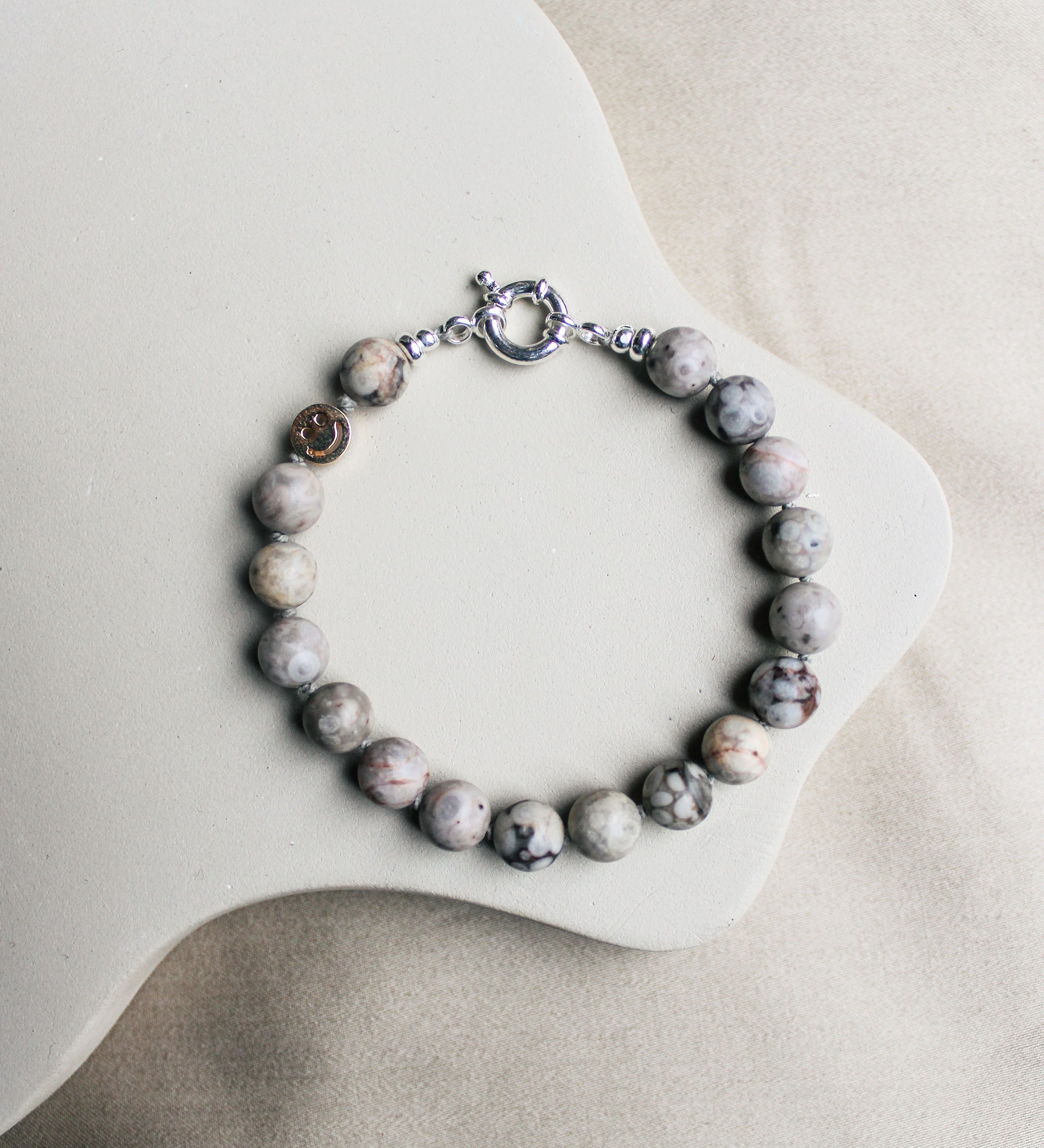 Duurzame maifan mineraal armband, handgemaakte sieraden
