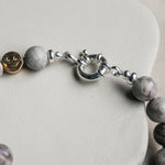 Maifan mineraal ketting met zilveren sluiting