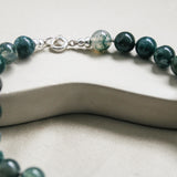 Moss agate necklace 'Stella'
