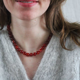 'Julie' Oranje Agaat Ketting