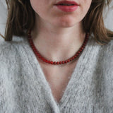 'Mabel' Rode Jaspis en Agaat Ketting