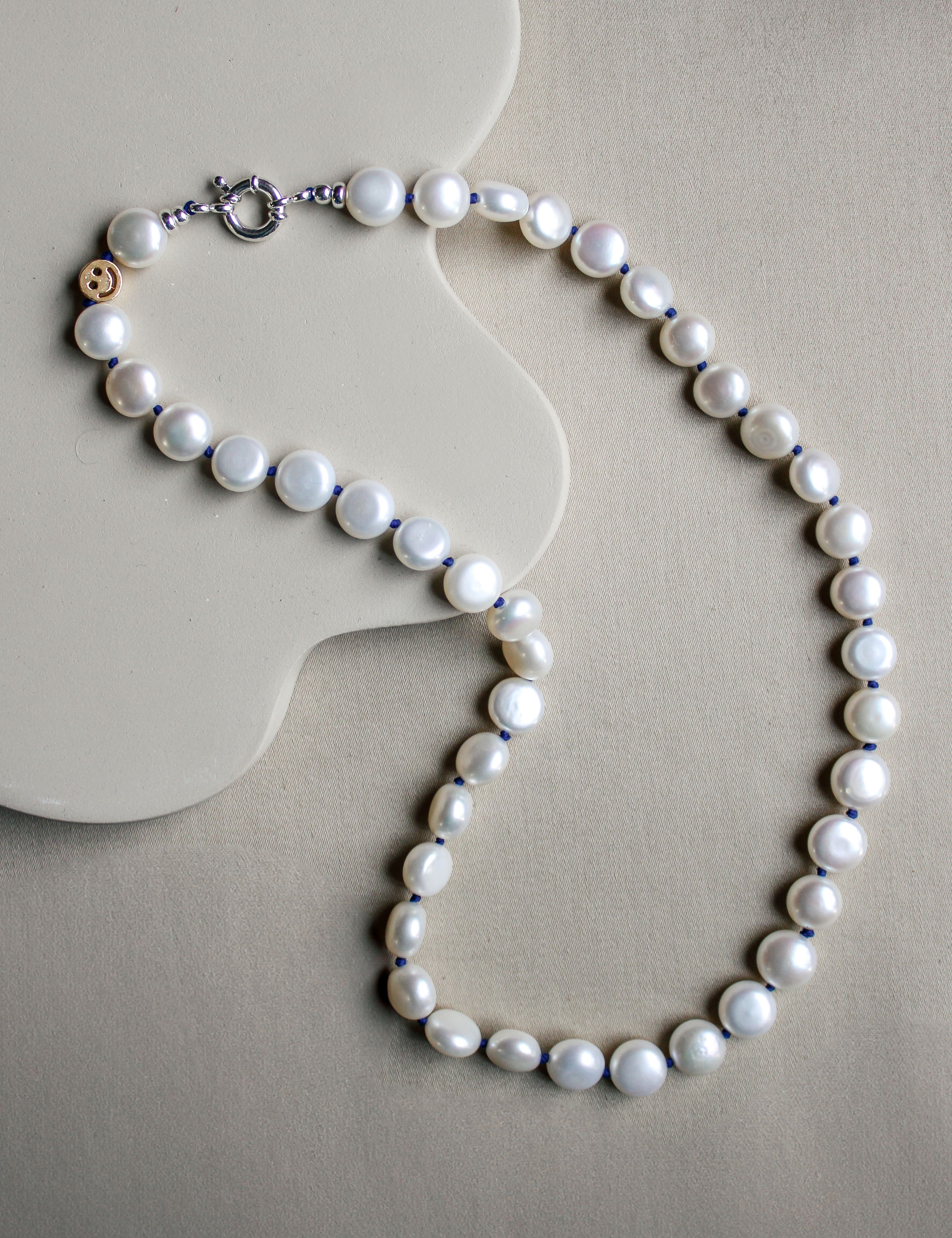 Duurzame parel ketting, handgemaakte sieraden