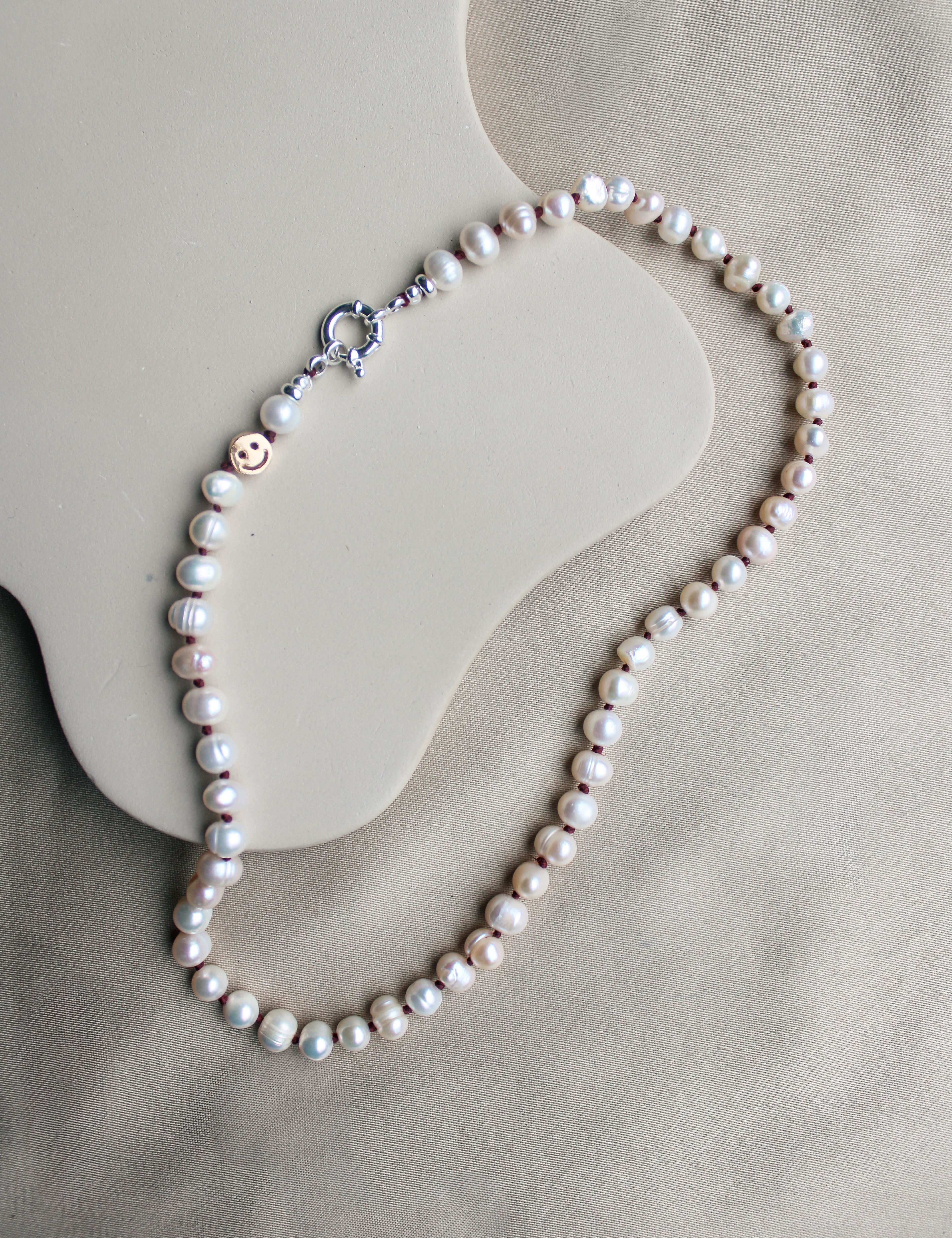 Duurzame parel ketting, handgemaakte sieraden