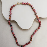 Rhodocrosiet ketting 'Inès'
