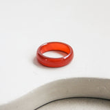'Sorel' Red Agate Ring (US 7.5, 17.7mm)