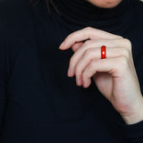 'Lova' Red Agate Ring (US 6, 16.5mm)