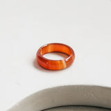 'Nanna' Red Agate Ring (US 7.5, 17.7mm)