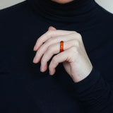 'Nanna' Red Agate Ring (US 7.5, 17.7mm)