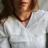 'Anna' Rode Carneool Ketting