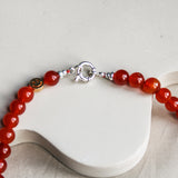 'Anna' Rode Carneool Ketting