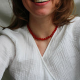 'Ella' Rode Carneool Ketting