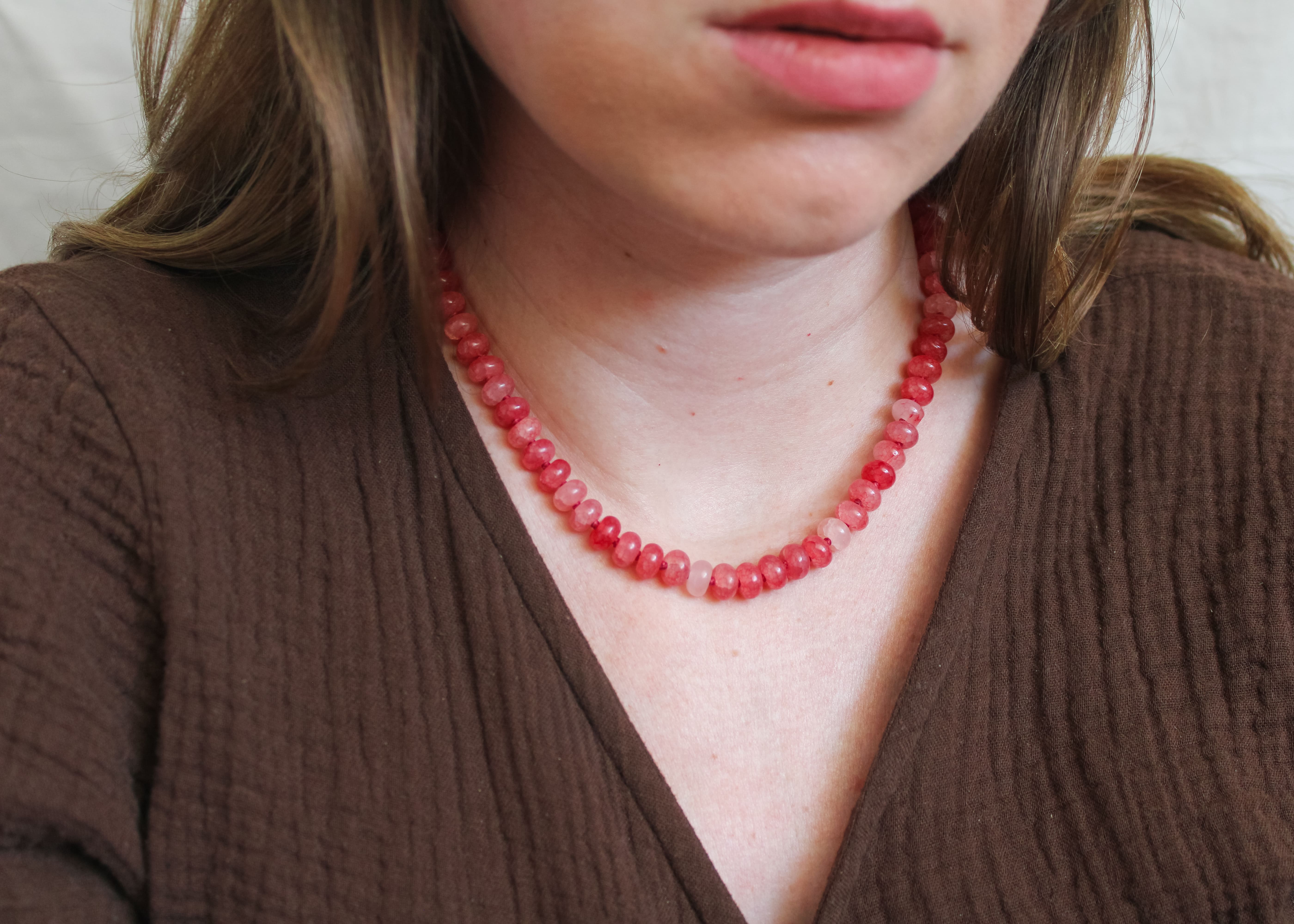 Chalcedoon ketting 'Lise'