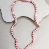 Roze opaal ketting 'Caro'