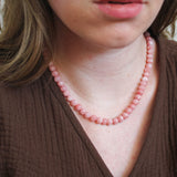 Roze opaal ketting 'Caro'