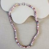 'Mabel' Roze Opaal Ketting