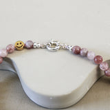 'Mabel' Roze Opaal Ketting