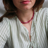 'Mabel' Roze Toermalijn Ketting