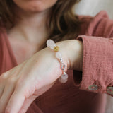 Rozenkwarts armband 'Emma'