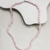 Rozenkwarts ketting 'Anne'