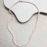 Rozenkwarts ketting 'Flore'
