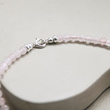 Rozenkwarts ketting 'Flore'