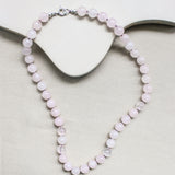 Rozenkwarts ketting 'Stella'