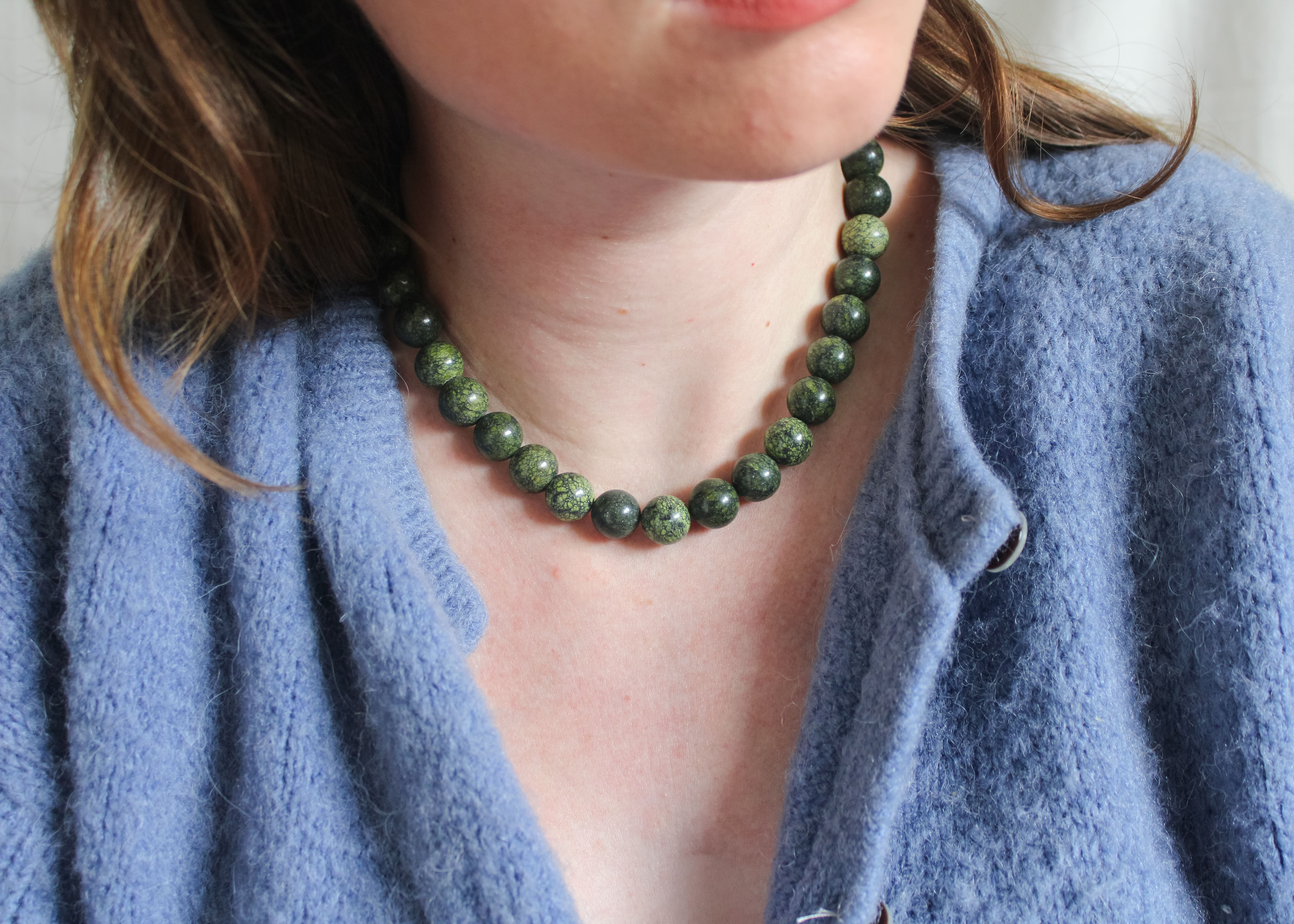 Serpentine necklace 'Mona'