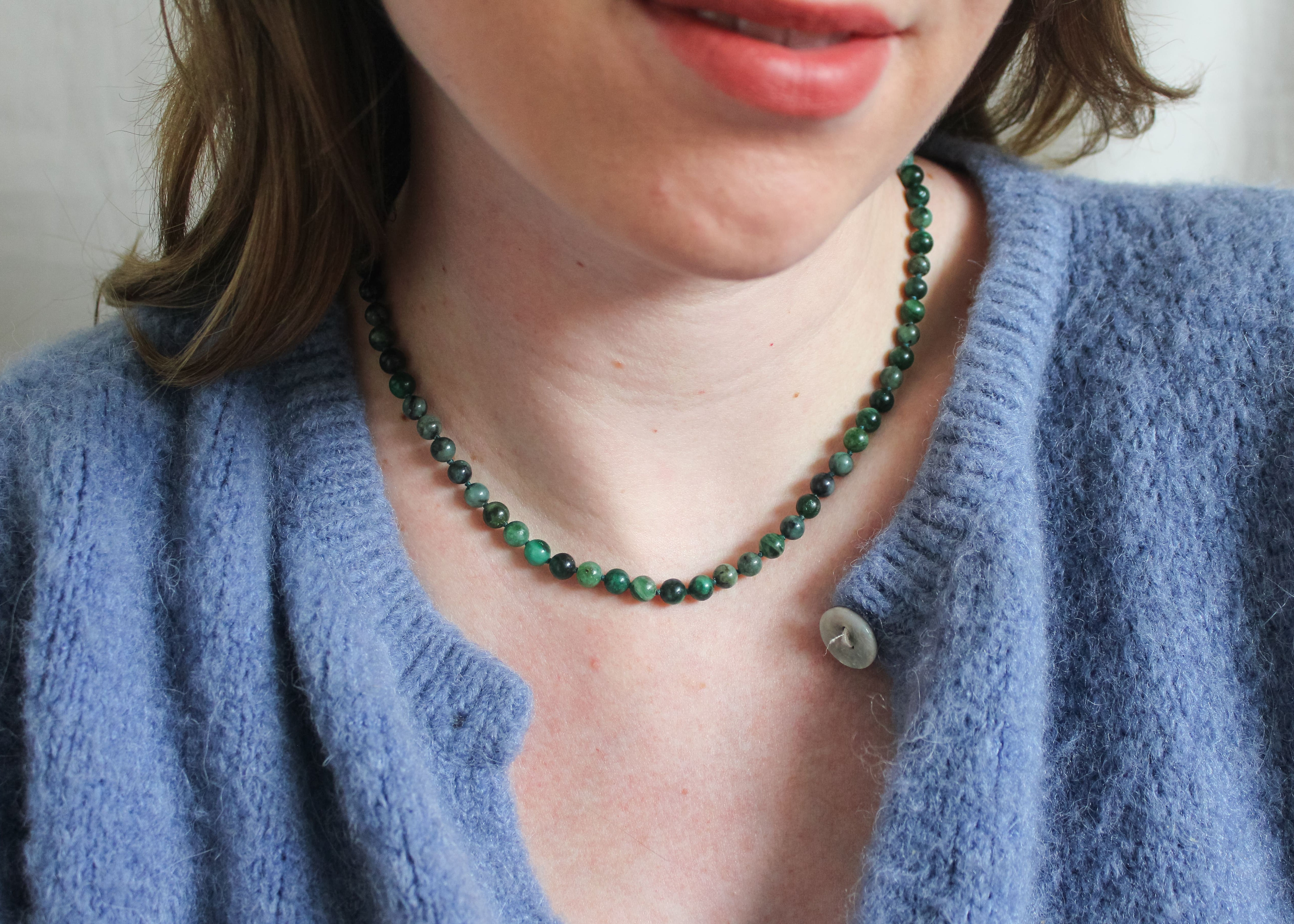 Emerald necklace 'Anne'