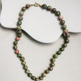 Unakite necklace 'Stella'