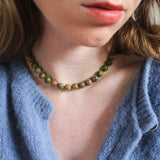 Unakite necklace 'Stella'