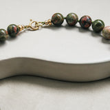 Unakite necklace 'Stella'